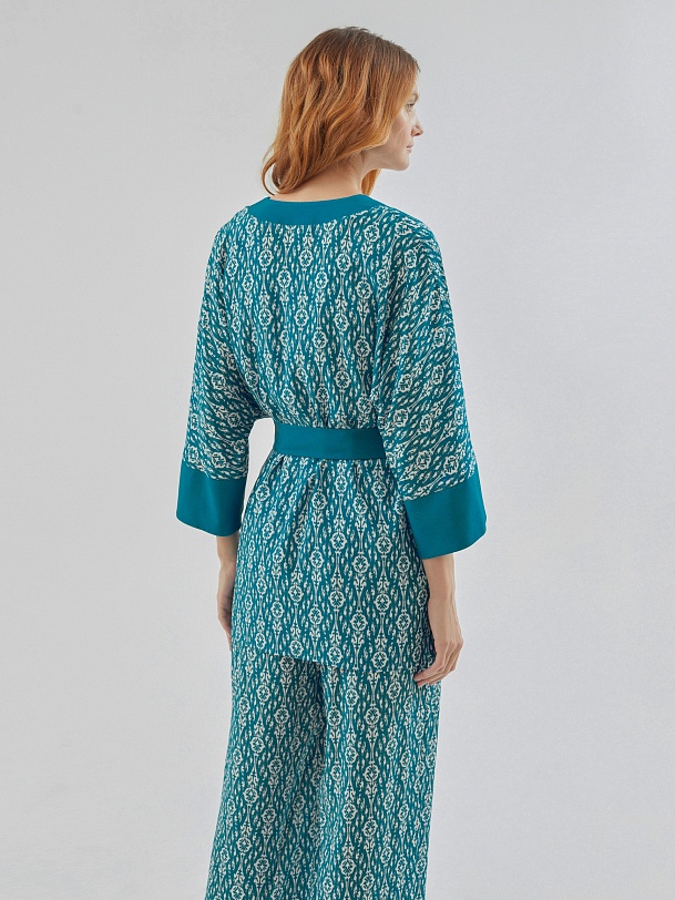 Кимоно с принтом икат