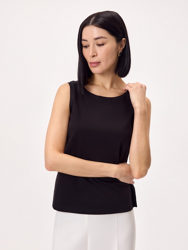 Базовый топ из 100% мерсеризированного хлопка