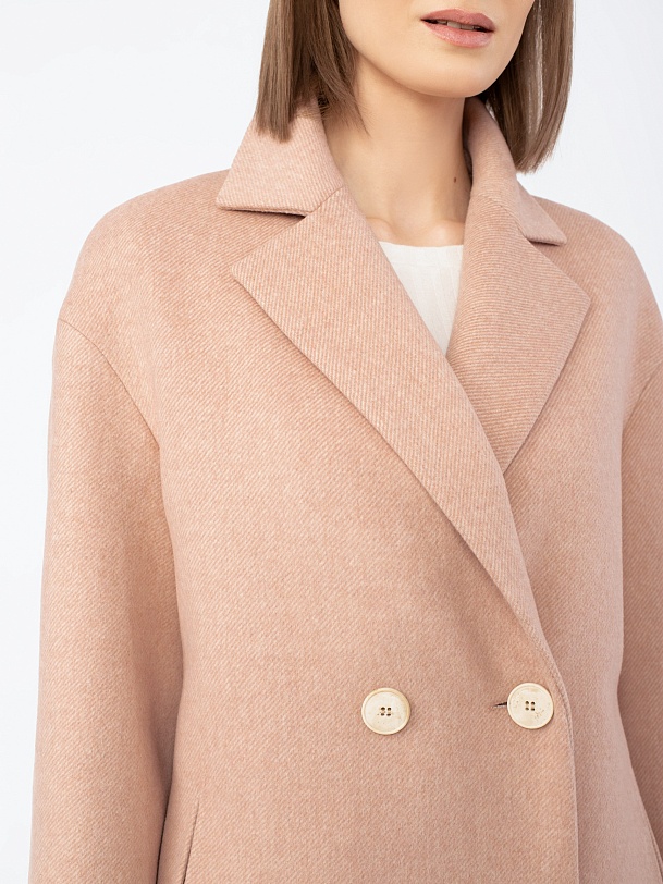 Пальто-кокон из шерсти