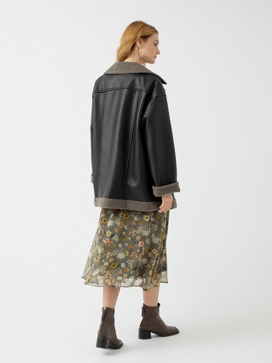 Дубленка-авиатор женская