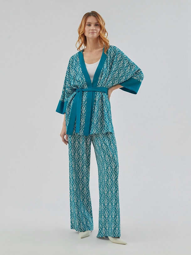 Кимоно с принтом икат