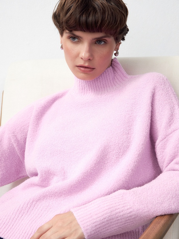 Свитер трикотажный лиловый