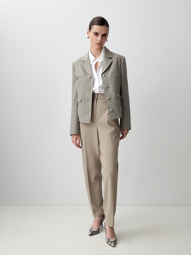 Жакет из фактурной ткани