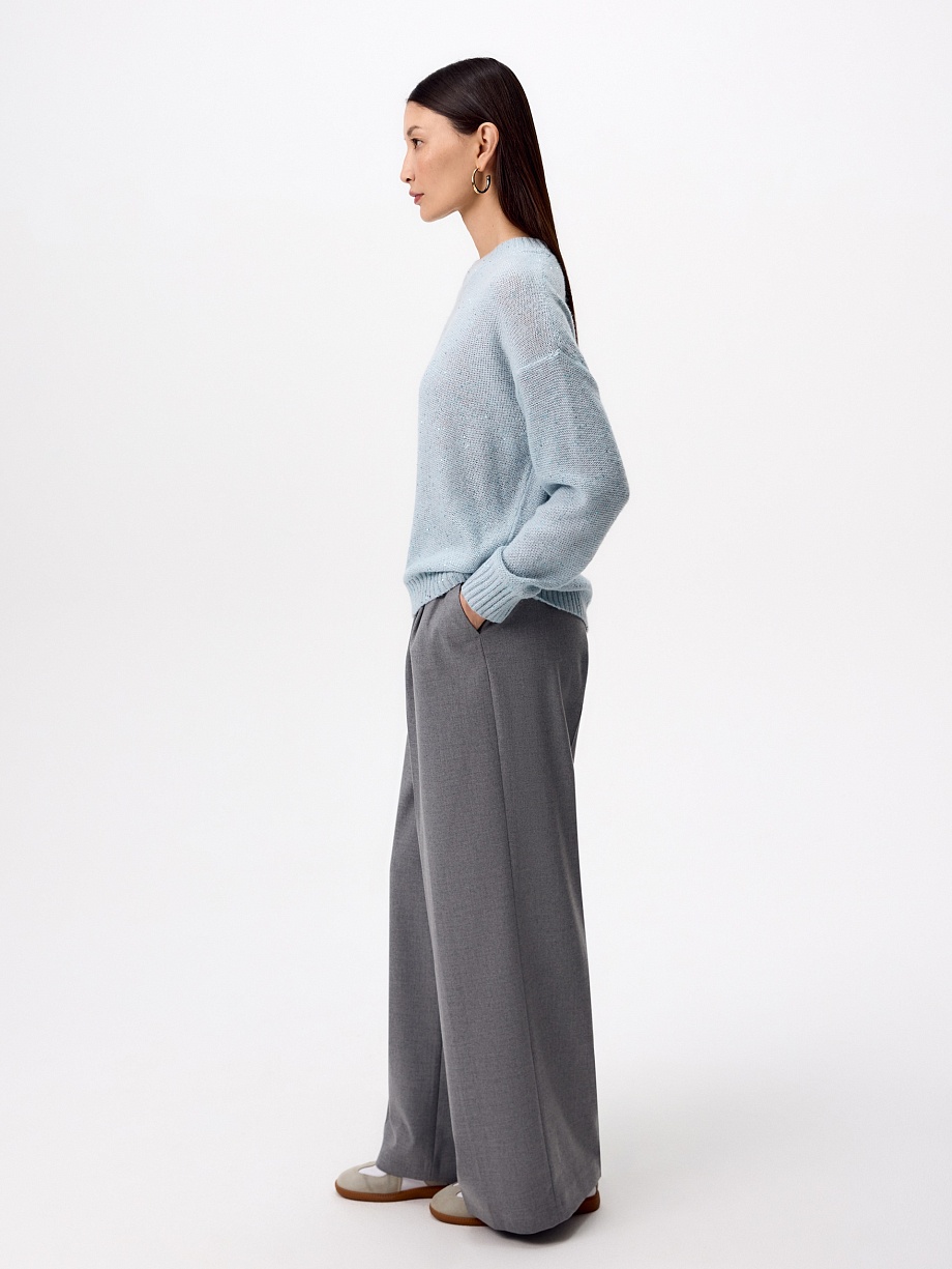 Джемпер из вязаного трикотажа с пайетками