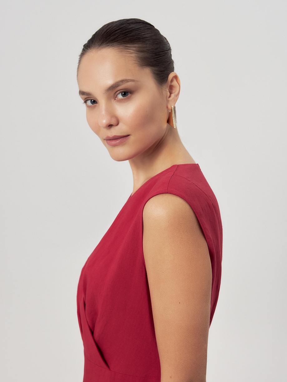 Вечернее платье из хлопка и льна