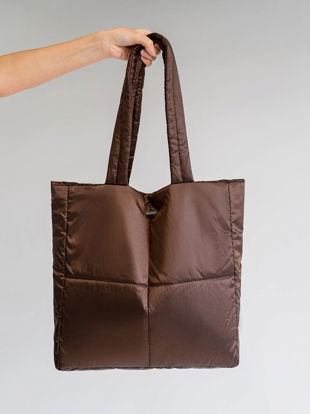 Сумка-шоппер шоколадного цвета