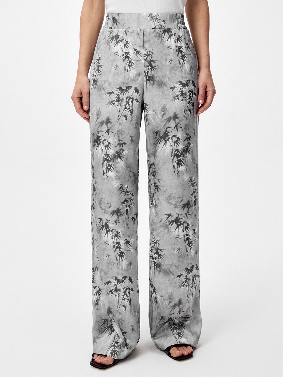 Брюки из вискозной атласной ткани