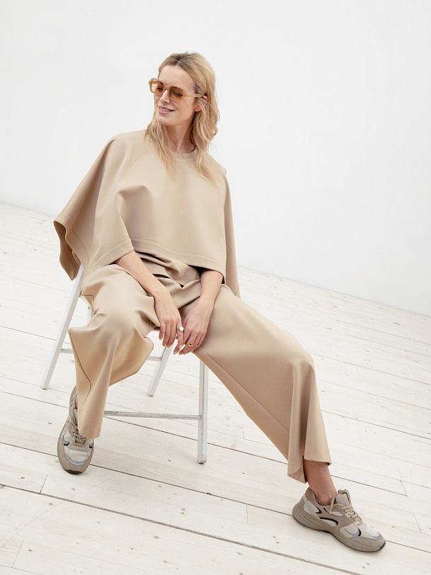 Брюки-кюлоты женские трикотажные