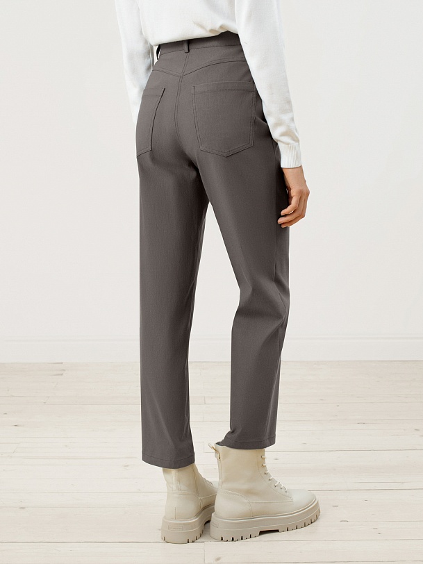 Утепленные брюки из костюмной ткани