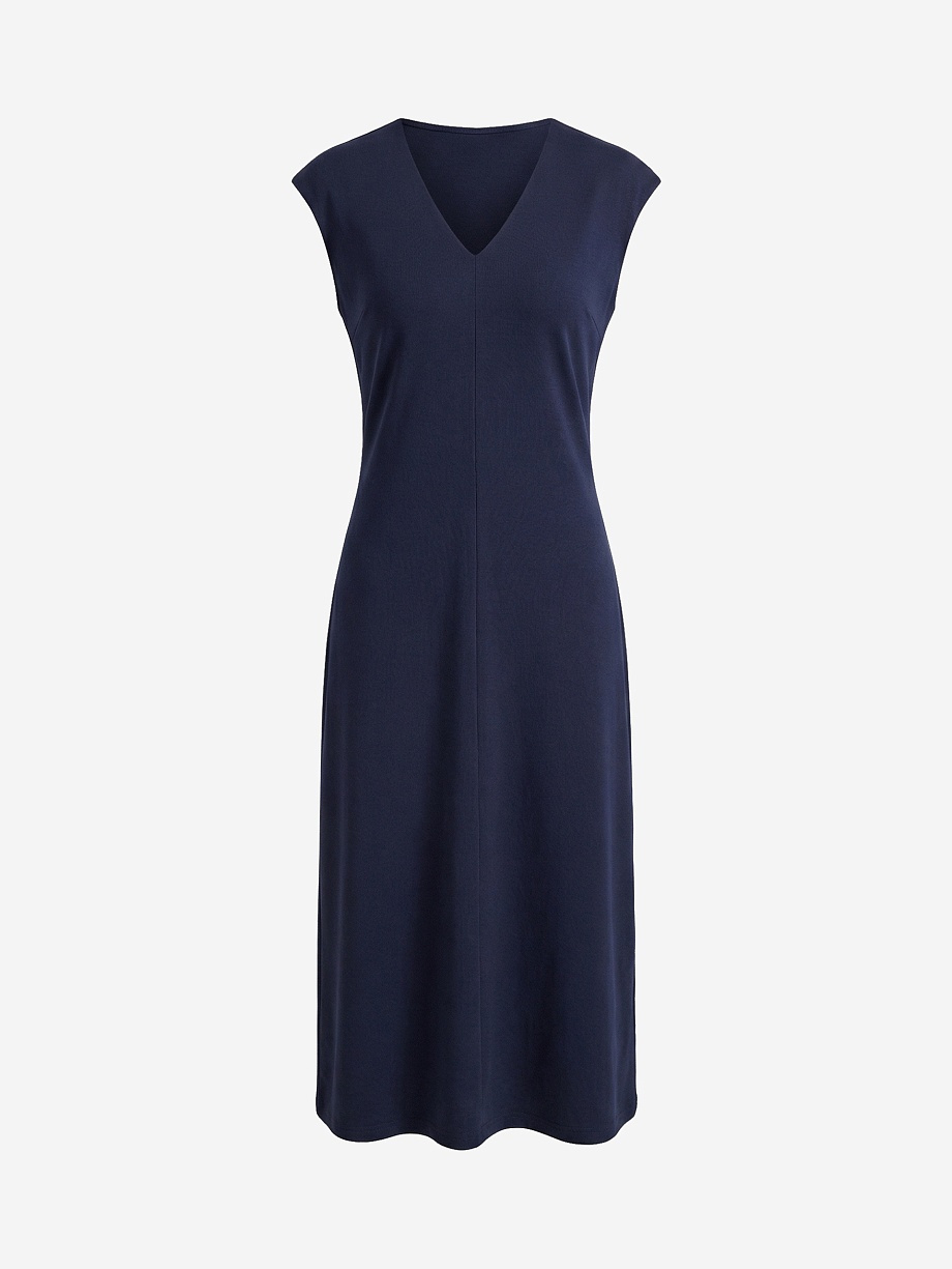 Трикотажное приталенное платье из хлопка