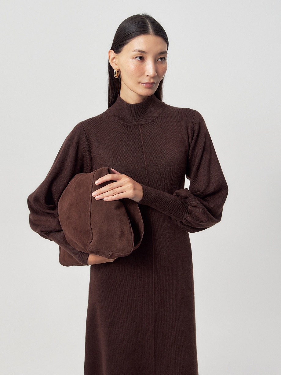 Сумка-шопер из натуральной замши