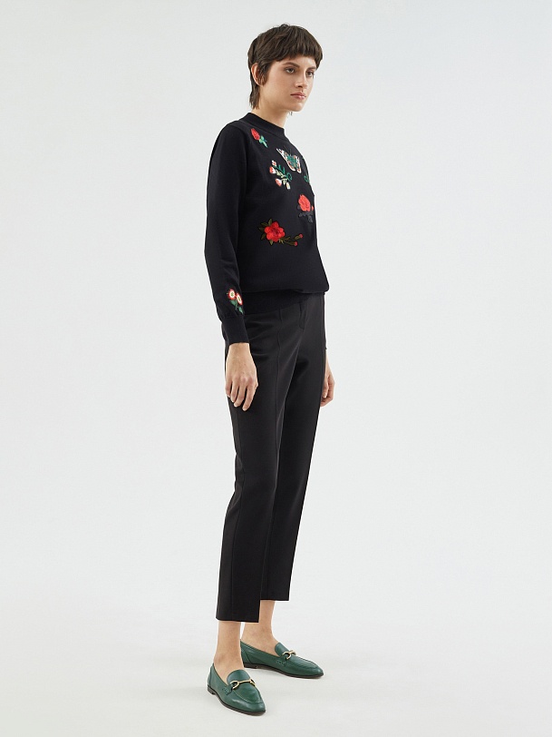 Джемпер из хлопка с вышивкой