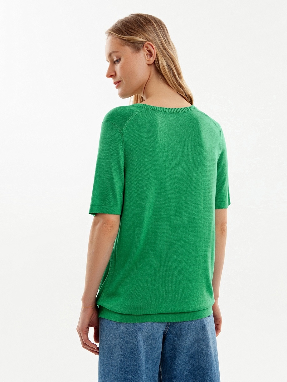 Вязаный джемпер с коротким рукавом