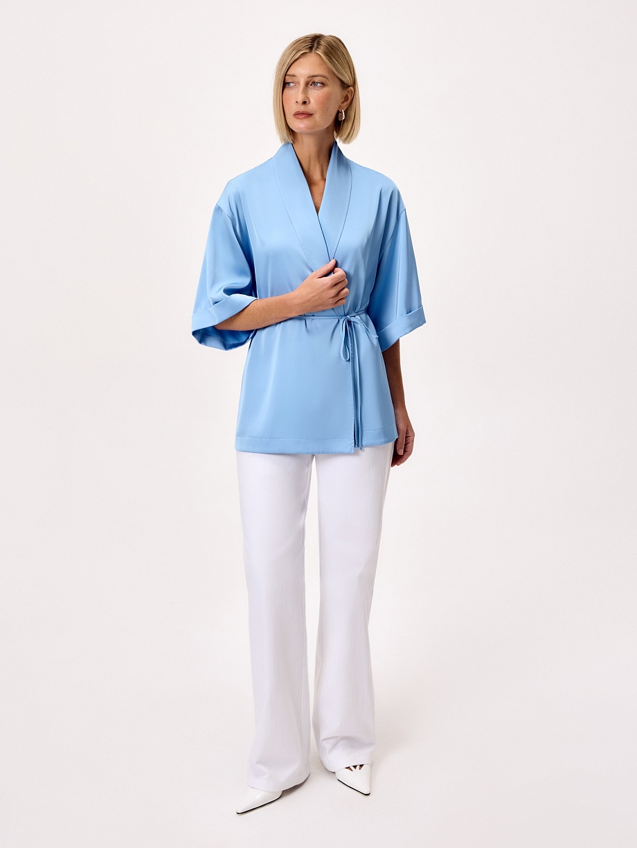 Жакет-кимоно из атласа