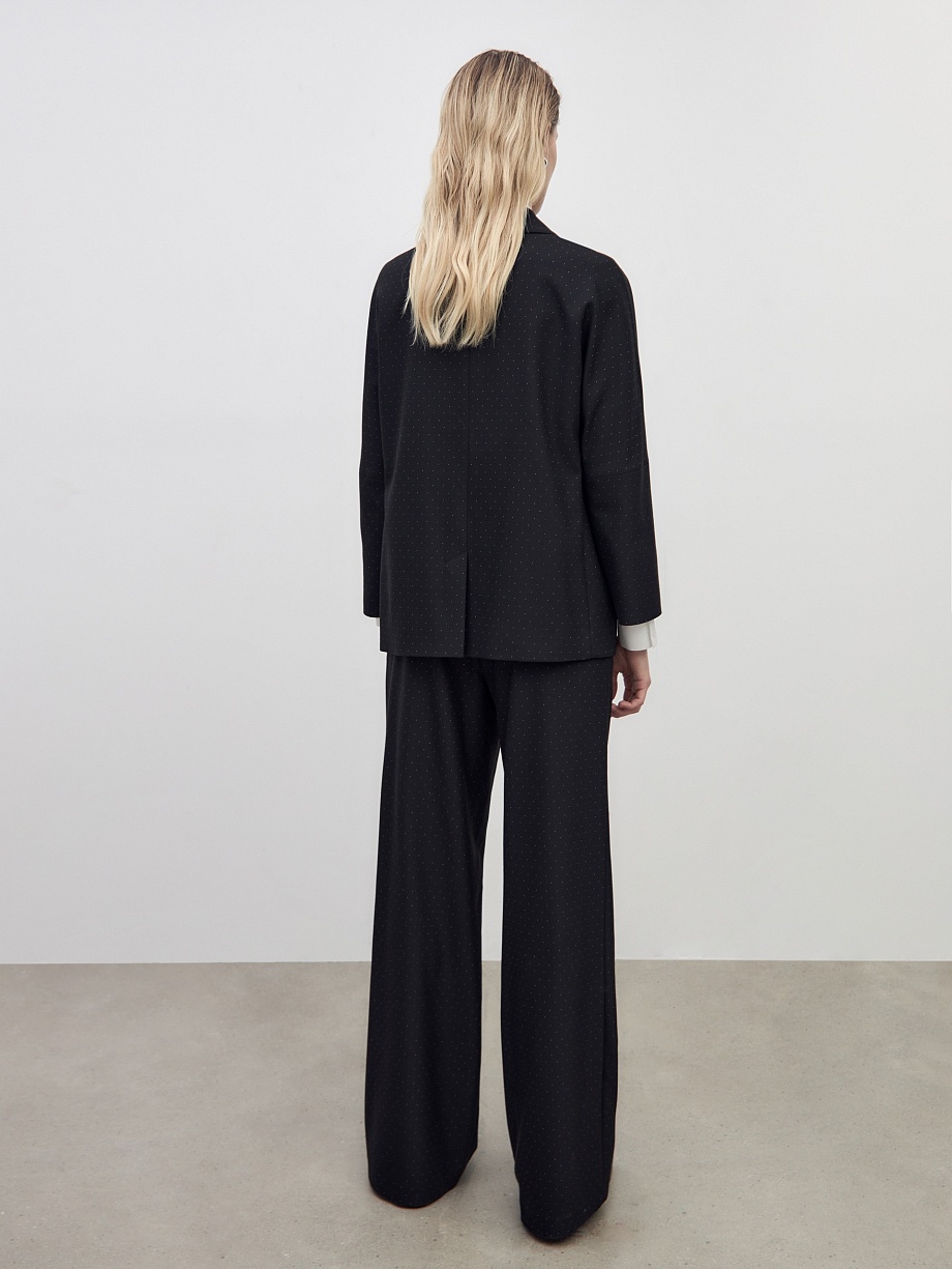 Свободные прямые брюки из мягкой костюмной ткани