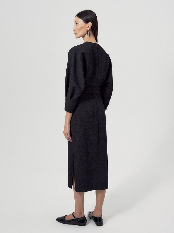 Платье на запах из фактурной ткани POMPA арт.2136471so0299