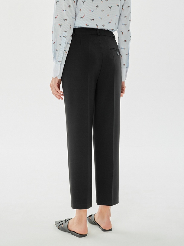 Брюки длины 7/8 полуприлегающего силуэта из костюмной ткани