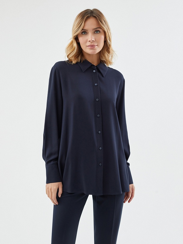 Прямая рубашка из вискозы