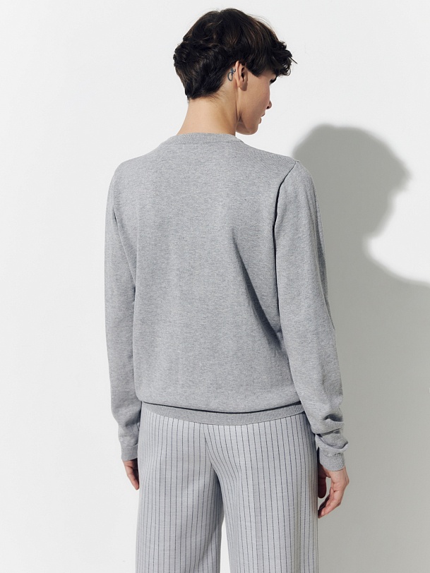 Джемпер из хлопка с вышивкой