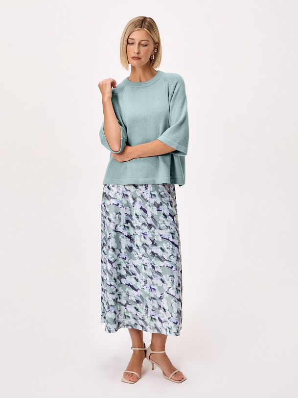 Джемпер из смесовой пряжи с ангорой и люрексом