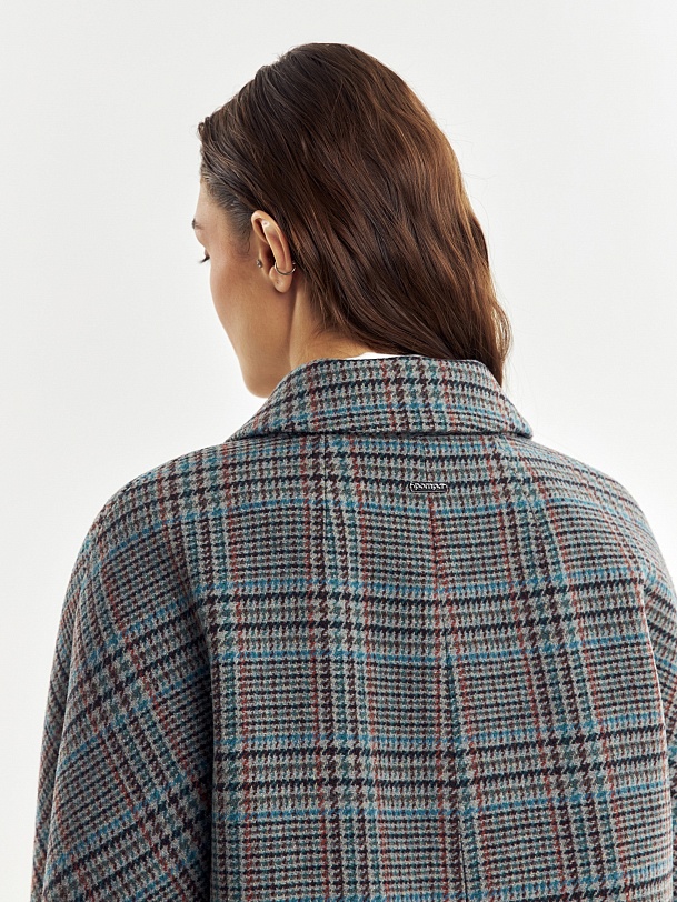 Двубортное шерстяное пальто с мембраной