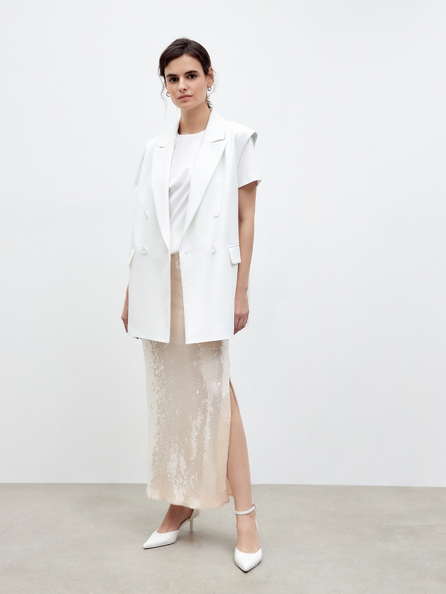 Юбка миди с пайетками