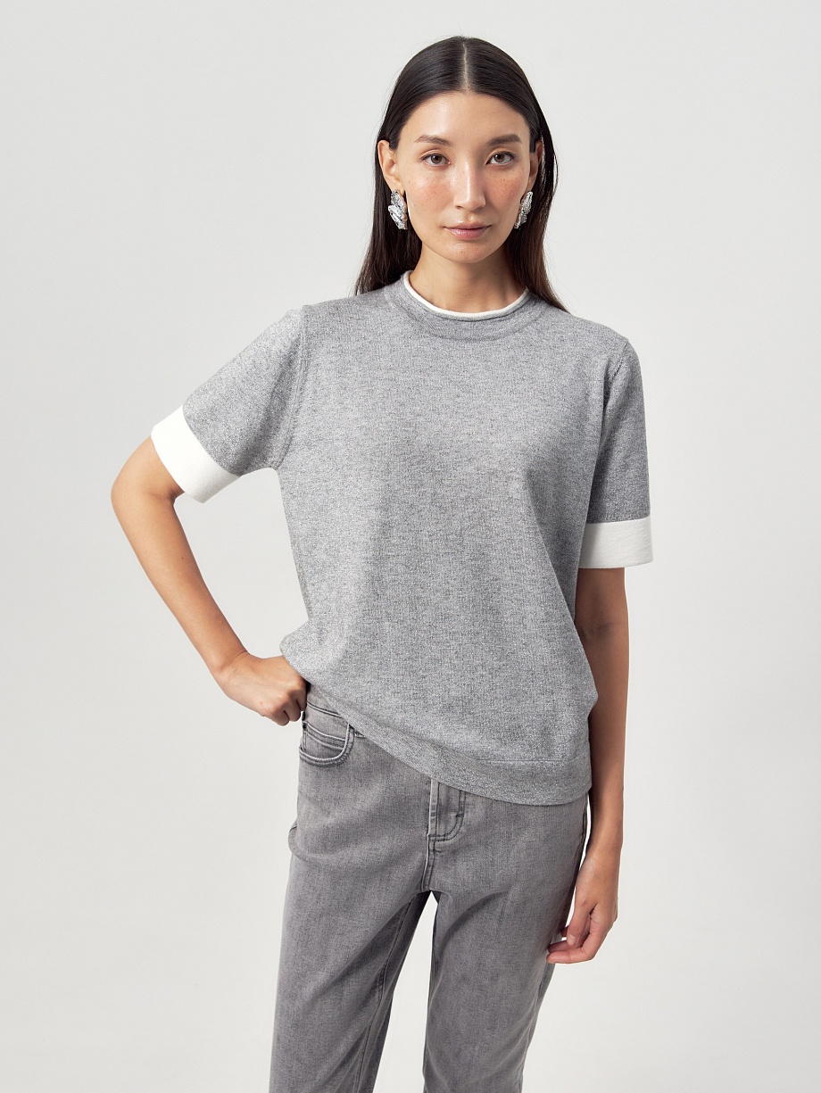 Джемпер из вискозы с люрексом