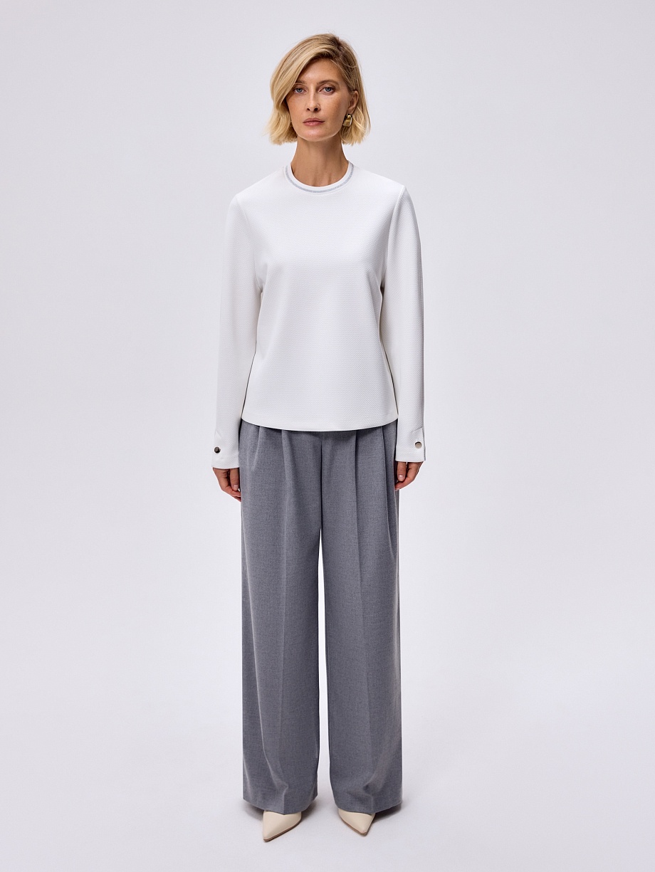 Джемпер из фактурного трикотажа