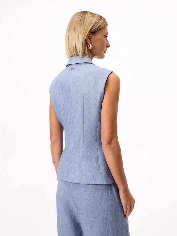 Жилет из премиального 100% льна 