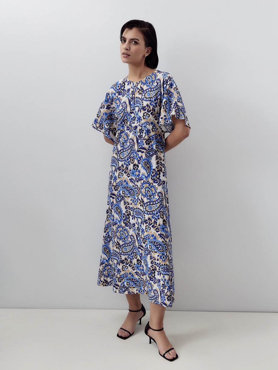 Платье миди из 100% вискозы