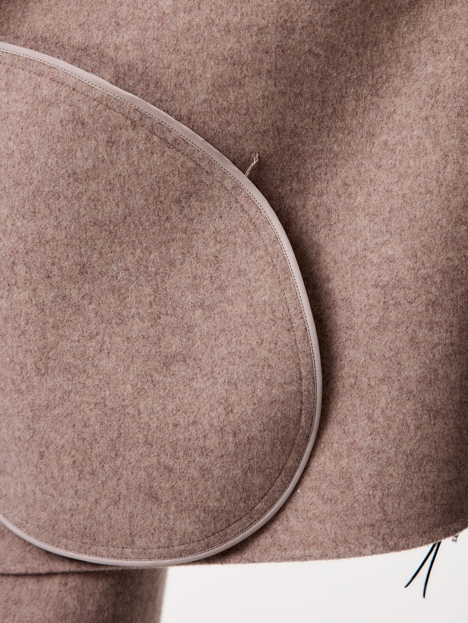 Полупальто double face из шерсти и кашемира