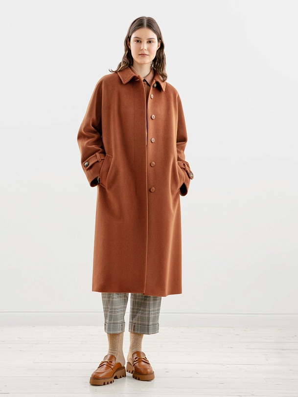 Шерстяное пальто еврозима с мембраной и утепленной спинкой