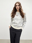 Вязаный джемпер из вискозной пряжи  POMPA арт.1217340kn1390