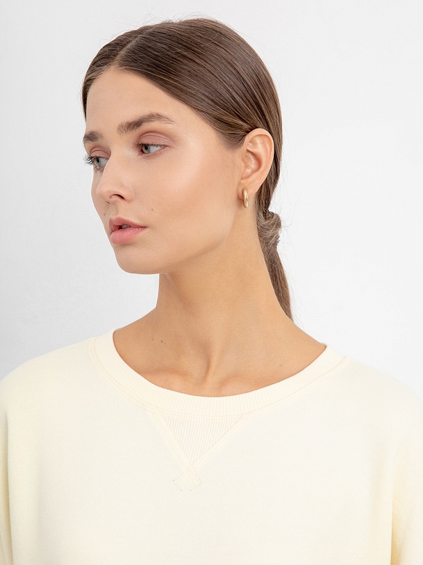 Футболка женская оверсайз цвета ванили