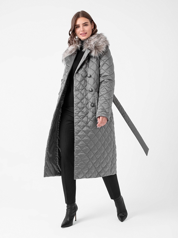 Пальто зимнее стеганое с утеплителем и мембраной POMPA арт.1014011i10095