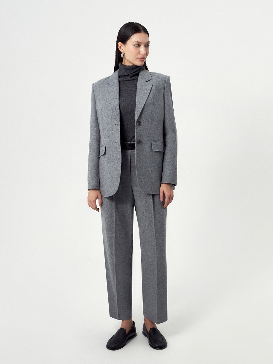 Жакет из костюмной ткани с шерстью