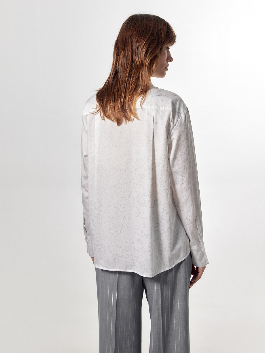 Блуза из 100% хлопка с серебряным напылением