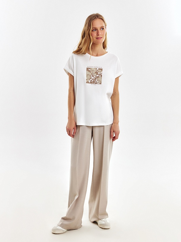 Свободная футболка из мерсеризированного хлопка