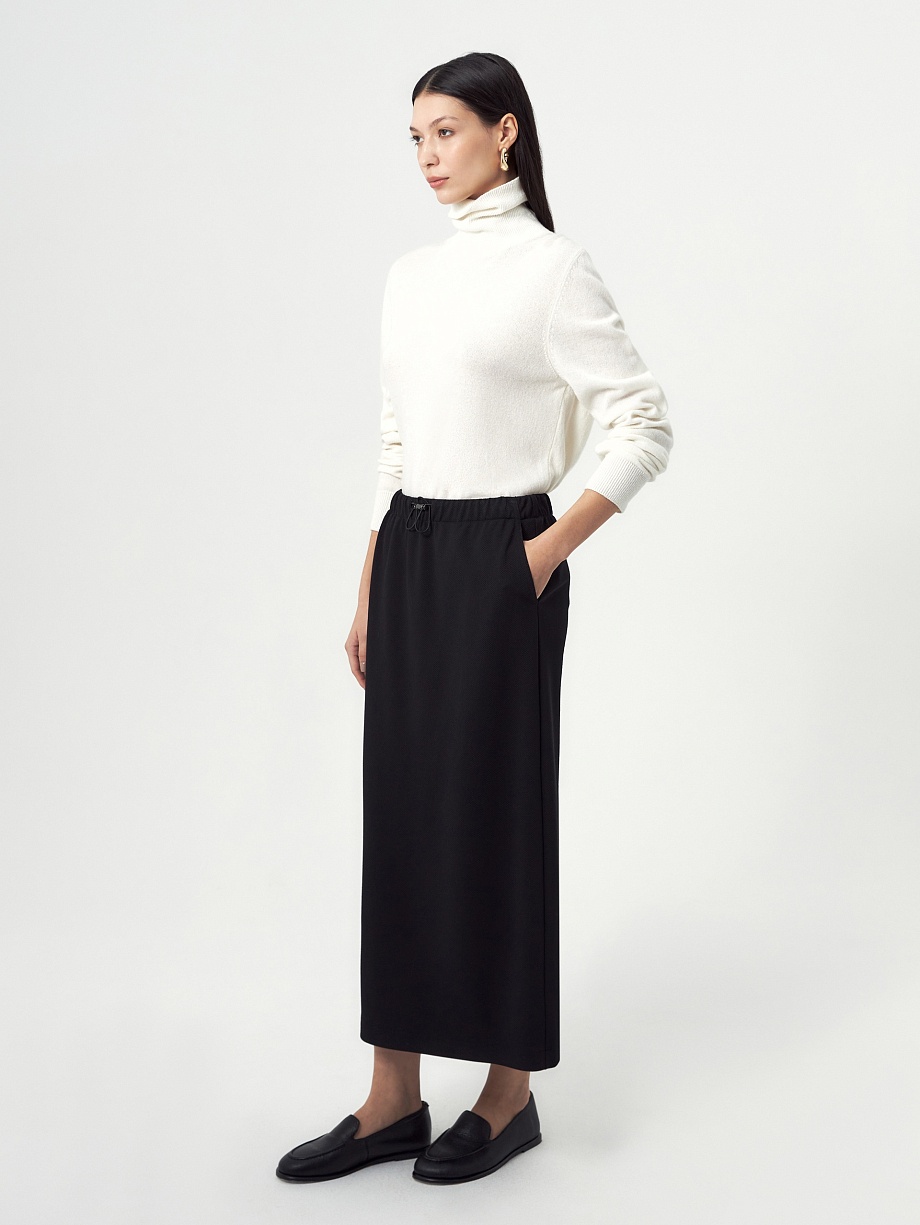 Юбка макси из фактурного трикотажа