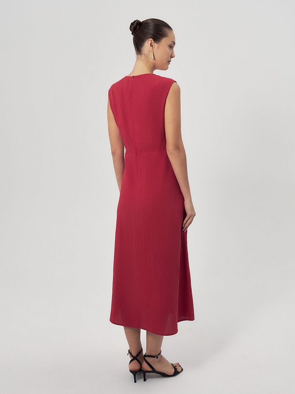 Вечернее платье из хлопка и льна