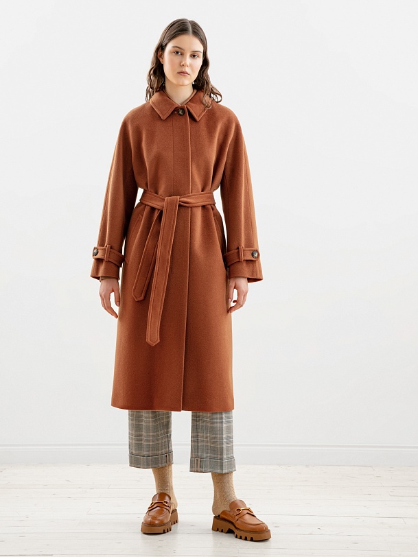 Шерстяное пальто еврозима с мембраной и утепленной спинкой