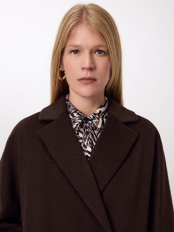 Пальто из шерсти с мембраной и утеплённой спинкой POMPA арт.1018718p90083