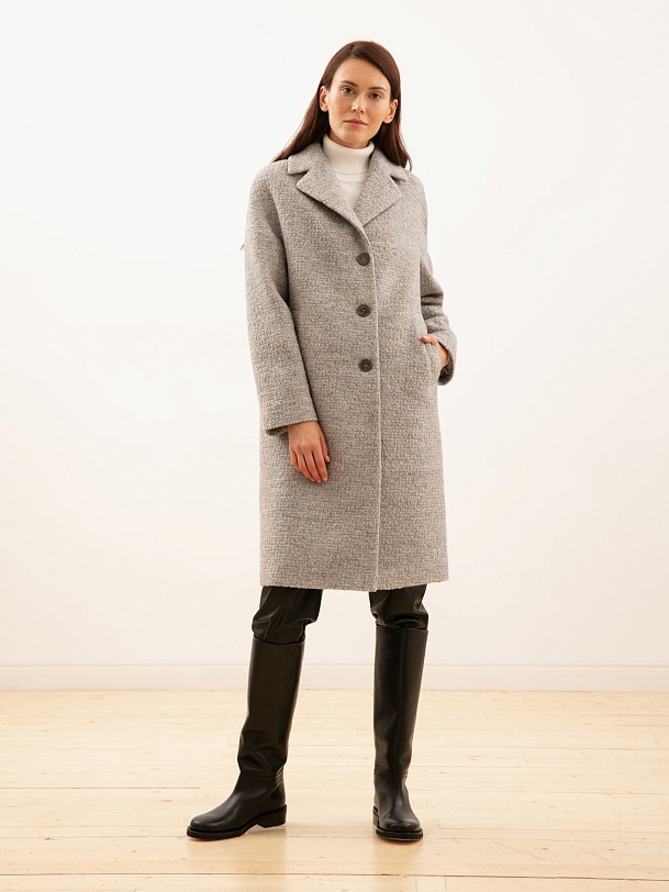 Шерстяное пальто с мембраной и утеплённой спинкой