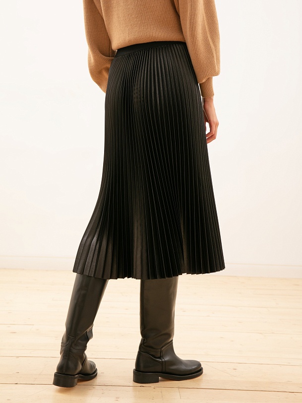 Плиссированная юбка-трапеция