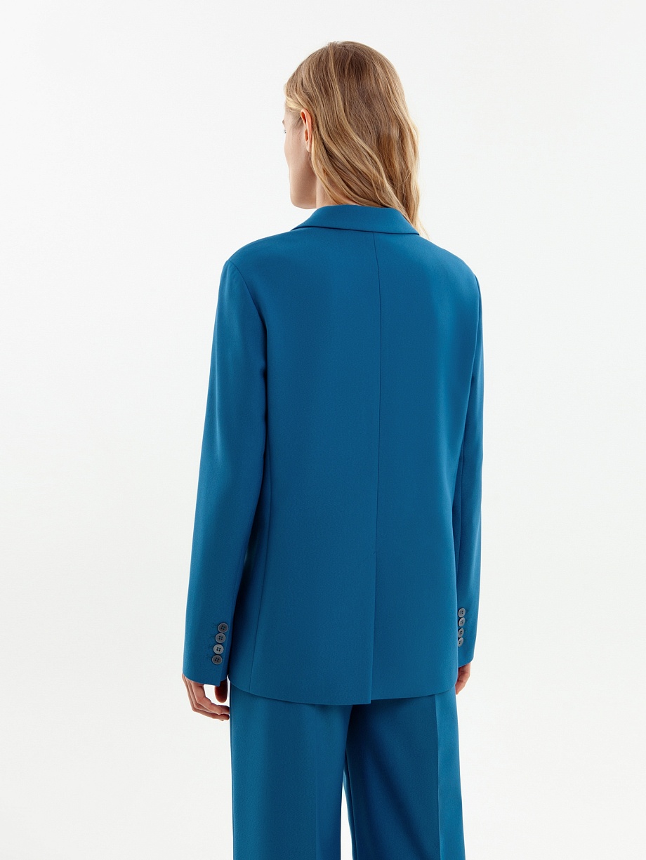 Удлиненный жакет из костюмной вискозной ткани 