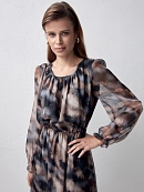 Полупрозрачное платье с металлизированным принтом POMPA арт.2137560ea0590