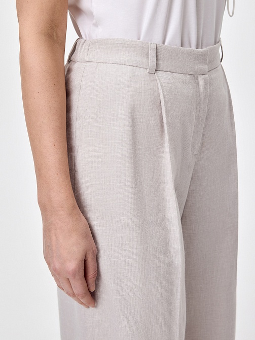 Брюки из хлопка и льна