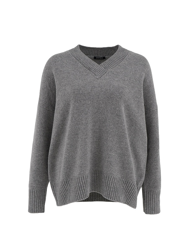 Женский джемпер с V-образным вырезом