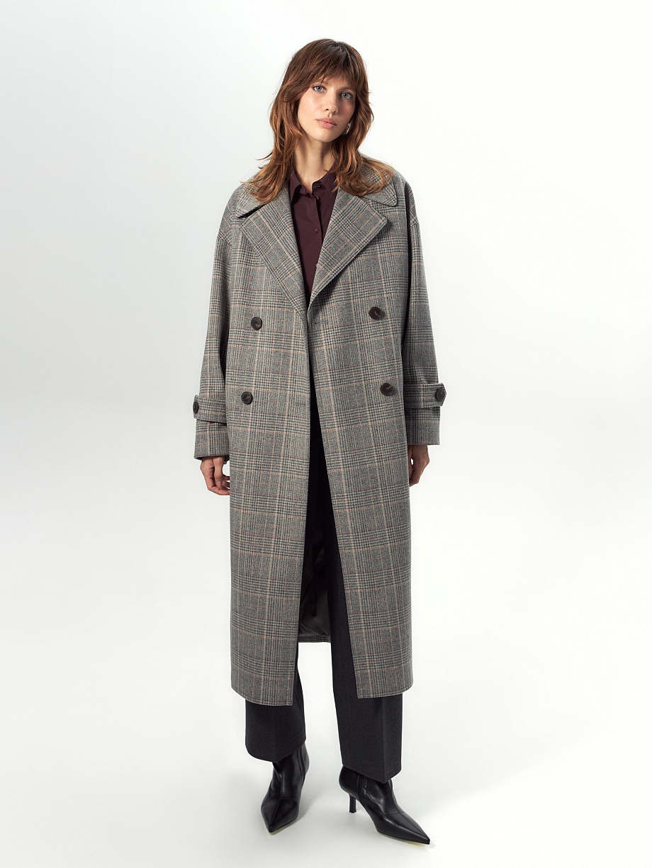 Пальто из шерсти с мембраной и утеплённой спинкой