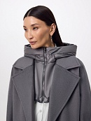 Пальто из шерсти с мембраной, утеплённой спинкой и съёмным капюшоном POMPA арт.1015642p90092